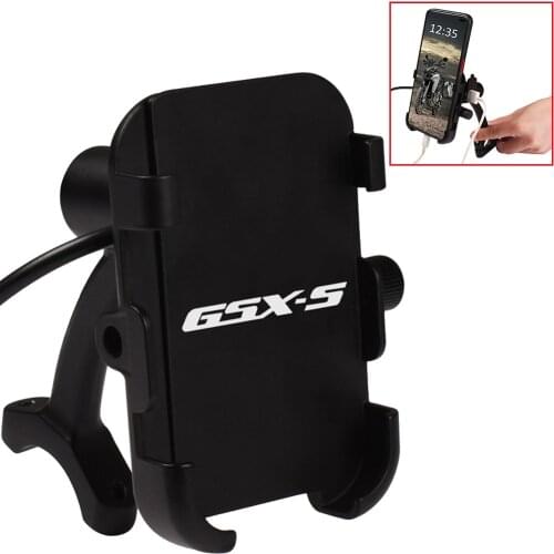 CNC Aluminum Motorcycle Phone Holder Mount Bracket With USB Charger For Suzuki GSXS 125 150 750 1000 GSX-S125 GSX-S750 GSX-S1000