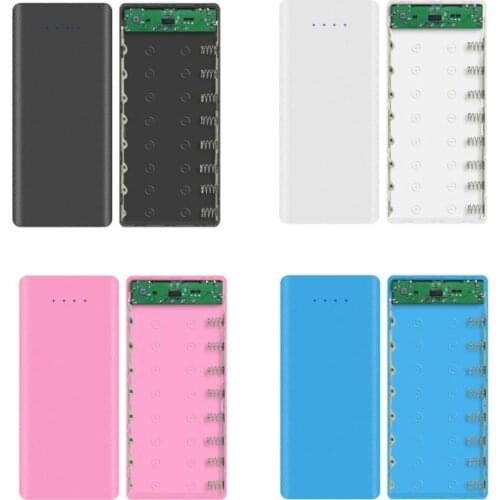 DIY 8x 18650 Battery Holder Power Bank Box Shell Case USB Charger for Cellphone
