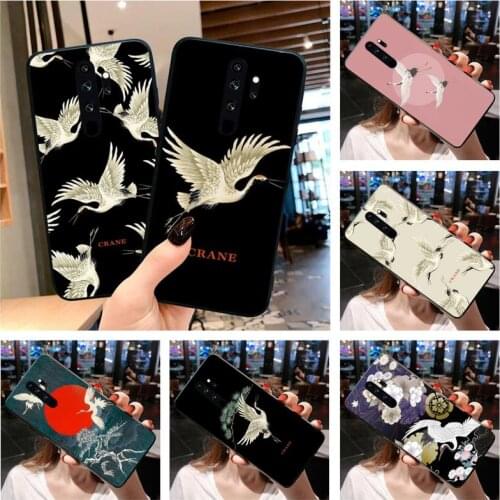 Red-crowned crane Birds japanese style Phone Case Cover for Redmi Note 9 8 8T 8A 7 6 6A Go Pro Max Redmi 9 K20