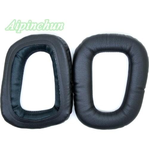 Aipinchun 1 Pair Black Earpads Replacement Ear Pads Cushion for Logitech G35 G930 G430 F450 Headphone Earphone Headset