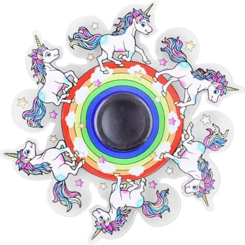 Fidget Hand Spinner Gyro Anti Stress Cartoons Animal Animation Running Comic Pattern Rotating Fingertip Spinning Anti Stress Toy