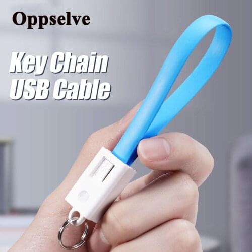 USB Micro Type C Cable For Samsung Galaxy S20 S10 Huawei P40 P30 Xiaomi Mi 11 10 KeyChain Cable For USB Type-C Devices Wire Cord