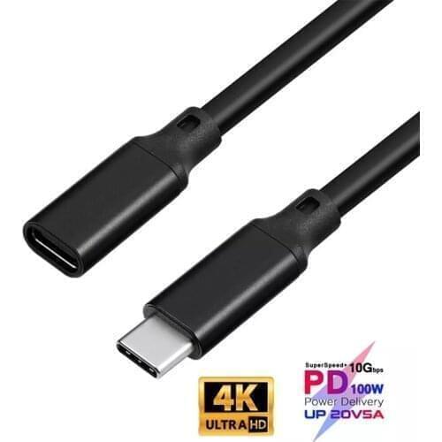 USB C Extension Cable Type C Extender Cord Thunderbolt 3 for Nintendo Switch MacBook Pro Google Pixel 3 2 0.2m 0.5M 1M