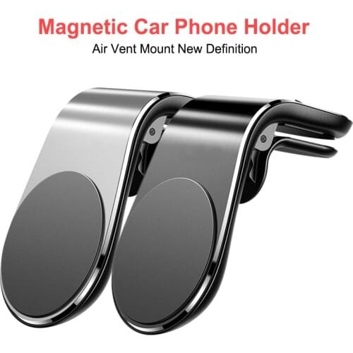 Mini Air Vent Clip Mount Magnet Mobile Stand For iPhone XS Max XR X Metal Magnetic Car Phone Holder For Xiaomi Smartphones