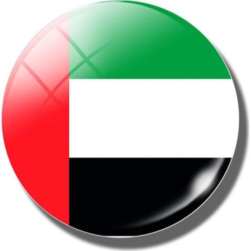 The United Arab Emirates Flag Refrigerator Magnets 30mm Glass Dome Fridge Magnet Souvenir Gift Magnetic Sticker Home Decoration