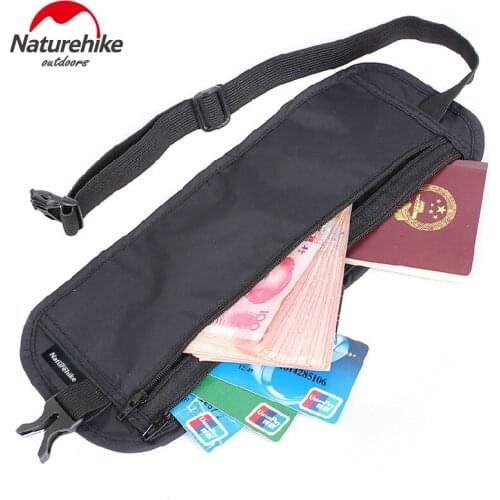 Naturehike outdoor travel deluxe multi-packet wallet invisible Waist Bag Belt light thin mobile phone thefth stealt wallet