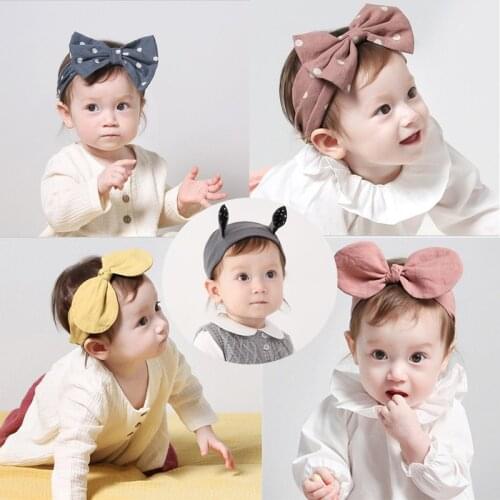 Baby Bowknot Headband Solid Girls Kids Twist Knot HairBand Baby Girl Headbands Hair Accessories Christmas Day Gifts