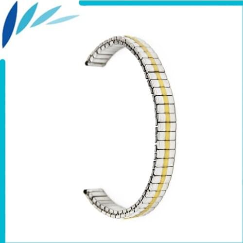 Stainless Steel Watch Band 6mm Women Universal Watchband Elastic Strap Wrist Expansion Loop Belt Bracelet + Spring Bar + Tool
