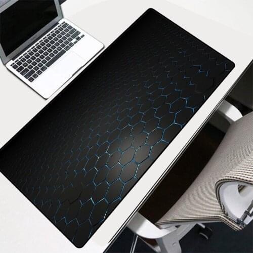 Hexagon Texture Extra Large Gaming Computer Big Mouse Mat Locking Edge Speed Mousepad Keyboard Desk Mat Anti-slip Multiple Size