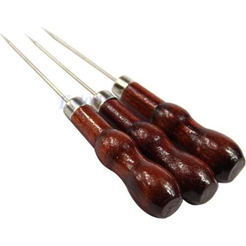 3PCs/lot Leather Craft Cloth Awl Tool Pin Punching Hole Maker Stitching Overstitch for knitting needles