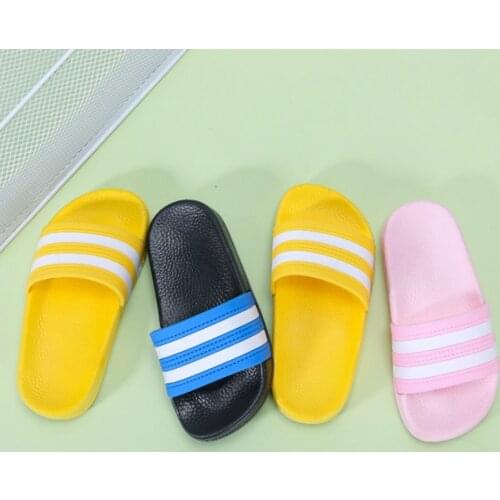 New Summer Boys and Girls Striped Slippers Childrens Wear-resistant Slippers Indoor Antiskid Slippers Factory Fashion Shoe