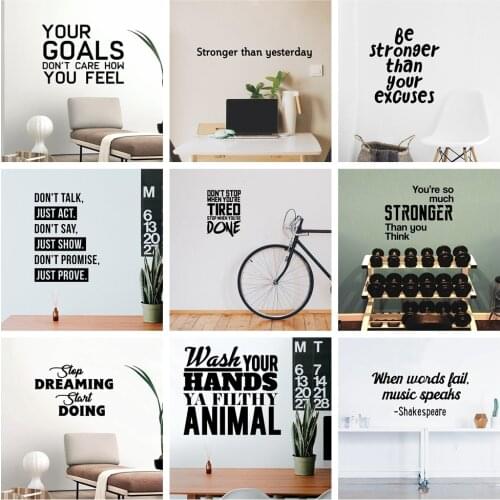 Modern Sentence Inspirational Wall Sticker For Bedroom Living Room Decoration Wall Art Decals Quote Wallpaper Stickers Murals