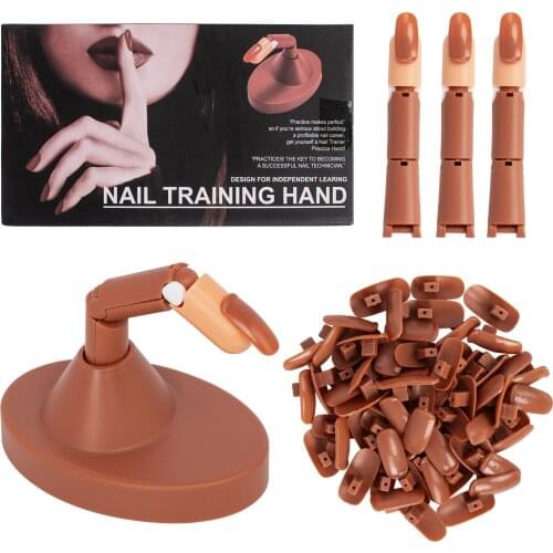 Practice Hand For Manicure Nail Hand Training Model Flexible Movable Prosthetic Soft Fake Nail Practice Equipment Nails Tool