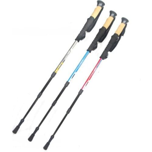 Ultra-light Carbon Fiber Straight Shank Hiking Pole Terkking Stick Outdoor Walking Stick