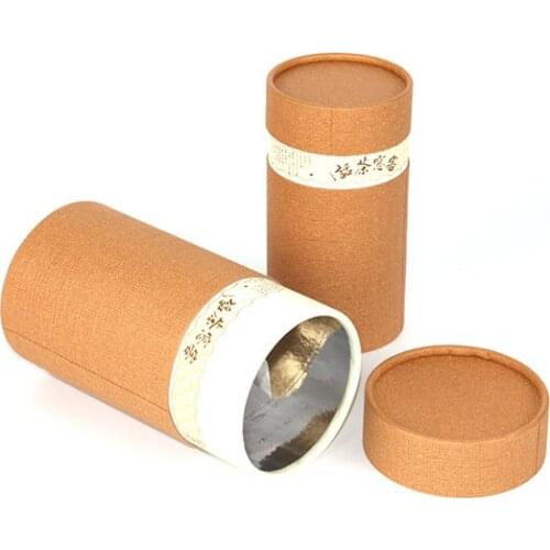 Xin Jia Yi Packing Easy Open End Paper Can Metal Paper Can Screw Top Tea Jar Paper Cans For Factory Canning