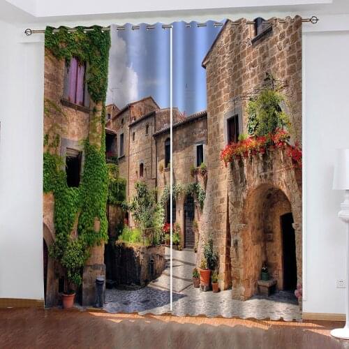Photo country scenery curtains 3D Curtains For Living room Bedding room Office Drapes Cortinas