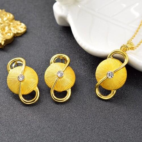 Sunny Jewelry Ethnic Jewelry Sets For Women Necklace Earrings Pendant Cubic Zirconia Jewelry For Anniversary Jewelry Findings