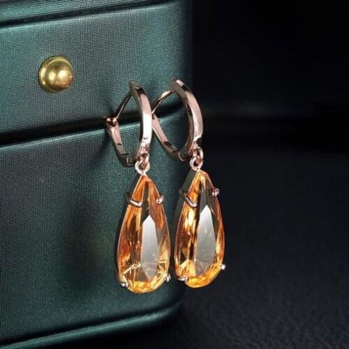 Long Water Drop Earring For Women Korean Fine Wedding Simple Fashion Party Wedding Jewelry Gifts