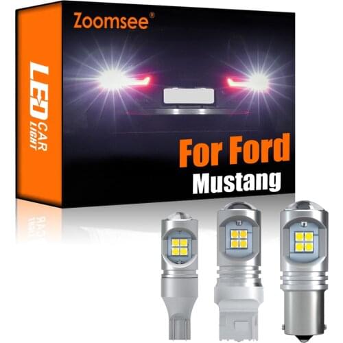 Zoomsee 2Pcs White Reverse LED For Ford Mustang 2005-2020 Canbus Exterior Backup No Error Rear Tail Bulb Light Vehicle Lamp Kit