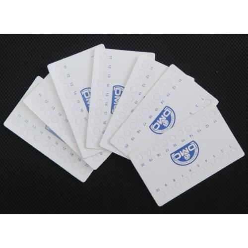 30 pcs 01~20 holes floss organizer for DMC thread pad paper plate sheet cross x stitching sewing DIY tool craft needlework