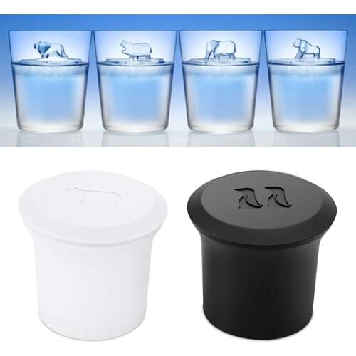 3D Ice Cube Mould Food Grade Silicone Mold Polar-Bear And Penguin Ice Cube Maker Tray Ice Cream DIY Mould Kitchen Tool