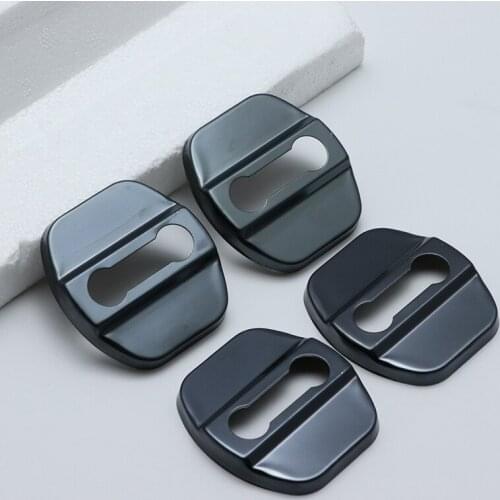 4PCS Auto Case Stainless Protective Cover Steel Door Lock Buckle For Nissan Leaf Altima L32A L33 2010 2011 2012-2019 Car Styling