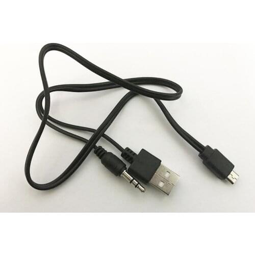 500pcs Wholesale 2 in 1 cable USB Cable with 3.5mm audio cable and micro USB audio cable Cord