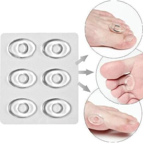 6 Pieces/Box Foot Remover Pad Feet Medical Gel Silicone Foot Corn Removal Patch Health Care Pain Relief Patch Foot Tool