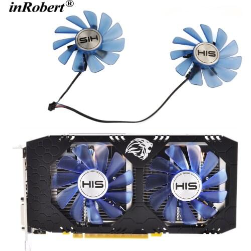 2pcs/set 85MM FDC10U12S9-C RX480 GPU VGA Alternative Cooler Fan For HIS RX 570 RX470 Graphics Card Cooling
