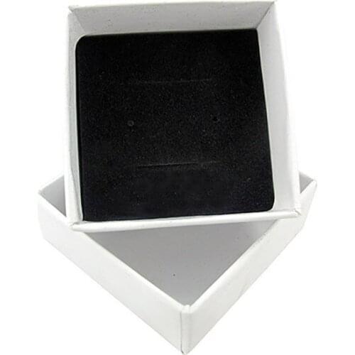 White Box For Jewelry Display Wedding Ring Earring Holder Box Packaging Gifts Case Wholesale Lots Bulk Boite Rangement Bijoux