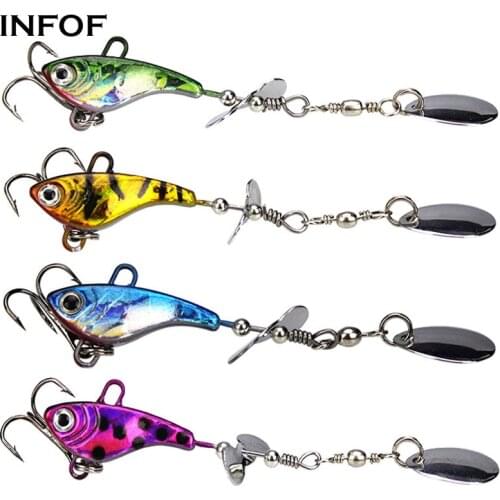 INFOF 8-pieces Minnow Spinnerbaits Hard Lures 8.8cm/11g Lead Fishing Bait with Propeller Wobbler Artificial Lures Spin