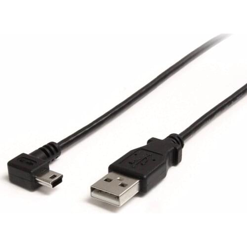 Mini USB 5pin Male Right Angled 90 degree to USB 2.0 male data cable 27cm