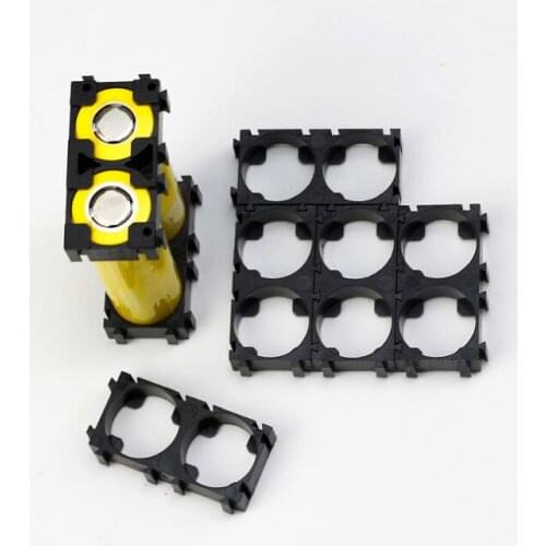 MasterFire 30pcs/lot 21700 2x Battery Holder Bracket Cell Safety Anti Vibration Black Plastic Brackets For 2P 21700 Batteries