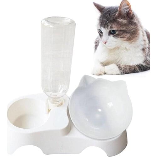 Cats Food Bowl Dogs Drinking Fountains W/ Automatic Water Outlet Anti-Overturning Pet Feeder Cat Water Dispenser Dog Accessories