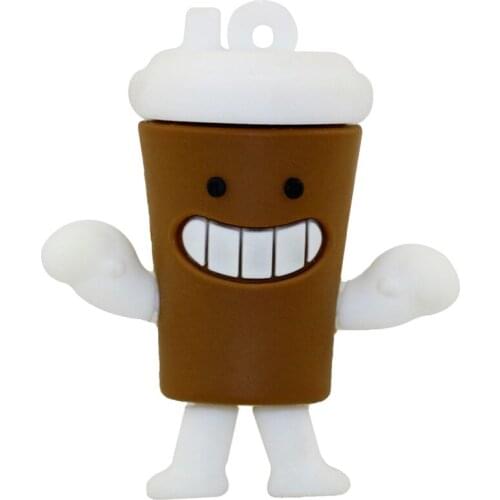 New Cartoon Bottle Coffee Mug Usb Flash Drive 4GB 8GB 16GB 32GB 64GB Smile Cup Memory Stick Pen Drive Lovely Gift Pendrive