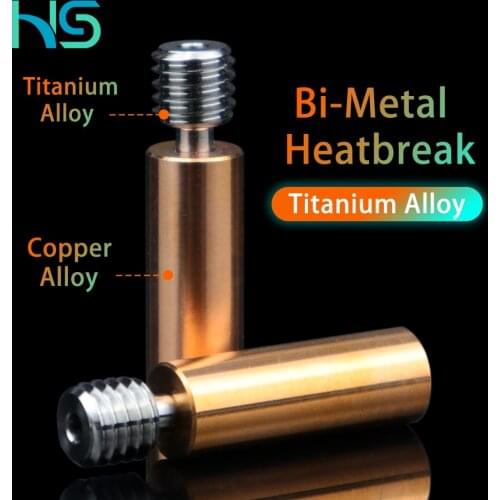 NEW product Ender3 CR10 Throat Titanium alloy Bi-Metal Heatbreak For CR10 ENDER 5/3 CR-10S 1.75MM Filament Smooth Heat break
