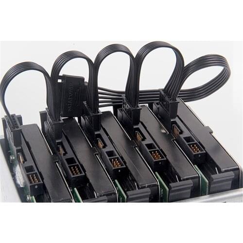 Flame Retardant Practical 15Pin SATA Power Cord Extension Cable One to Five Splitter HDD Power Adapter Cable