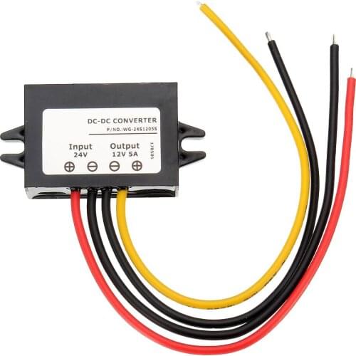 Great Performance 24v To 12v DC 5A 60w Current Step Down Voltage Reducer