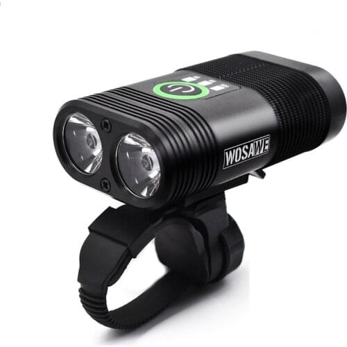 WOSAWE USB Rechargeable Bike Light Led Light Battery Flashlight Torch Front Handlebar Flashligh