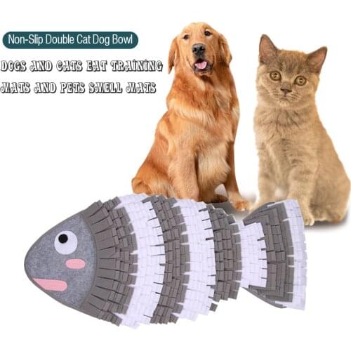 Polar Fleece Anti-suffocation Dog Mat Goldfish Cute Model Training Sniffing Pet Cat Slow Food Blanket Dog Supplies