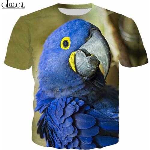 Drop Shipping Fashion Animal Macaw T Shirt Men Women 3D Print Parrot T Shirt Short Sleeve Sweatshirt Harajuku Streetwear Tops