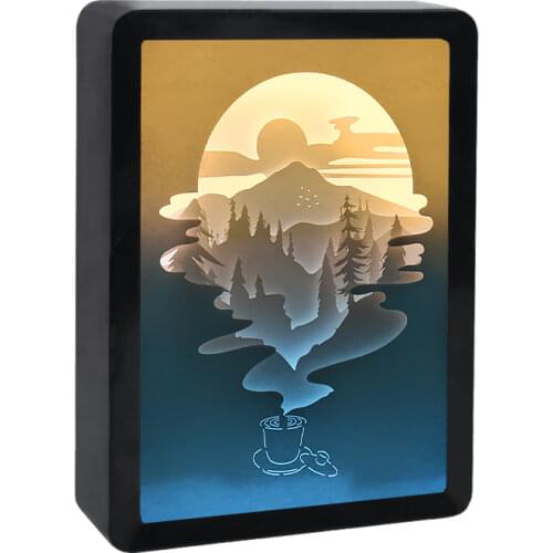 3D Creative Gift Wedding Home Decoration Accessories Diy Craft Table Lamp Usb Power Living Room Bedroom Paper-Cut Light Box