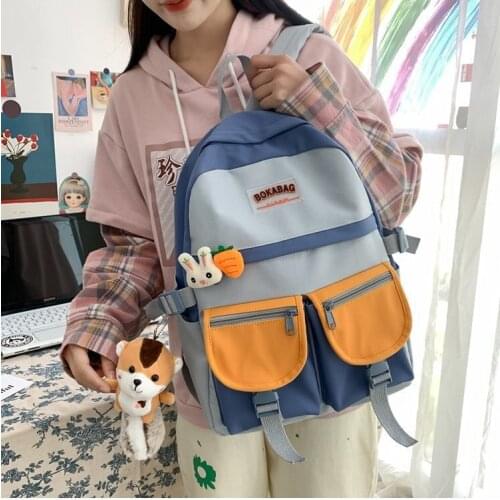 Preppy Style School Bags For Teenage Girls Mochila Feminina Backpack Women Patchwork Color Women Backpacks Mochilas Bagpack Bags