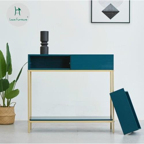 Louis Fashion Sofa Tables Modern Vestibule Cabinet Nordic Entrance Desk Entry Hall Simple Wall