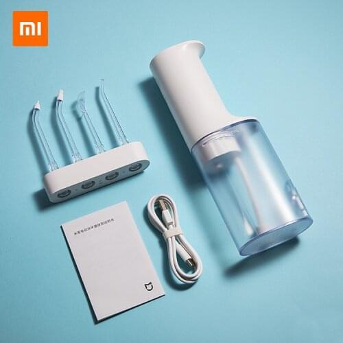 XIAOMI Mijia Smart Electric Oral Irrigator IPX7 Waterfroof Dental Water Jet Flosser 4 Modes Oral Cleaning W/4 NozzlesMemory