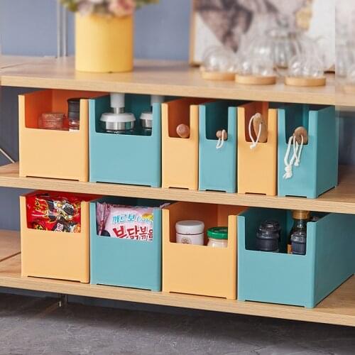 Plastic Desktop Storage Box Large Capacity Case Cosmetic Organizer Boxes Bathroom Kitchen Color Finishing Box Drawer Organizer