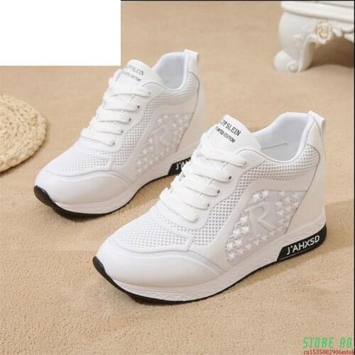 2020 Platform Wedges Womens Sneakers Spring High Quality Mesh Breathable Increased womens shoes Casual Shoes Q130