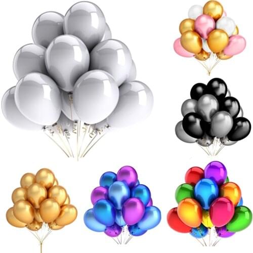 10/12inch Glossy Pearl Latex Balloons Multicolor balloons Wedding Birthday Party Decoration Baby Shower Halloween Color Latex