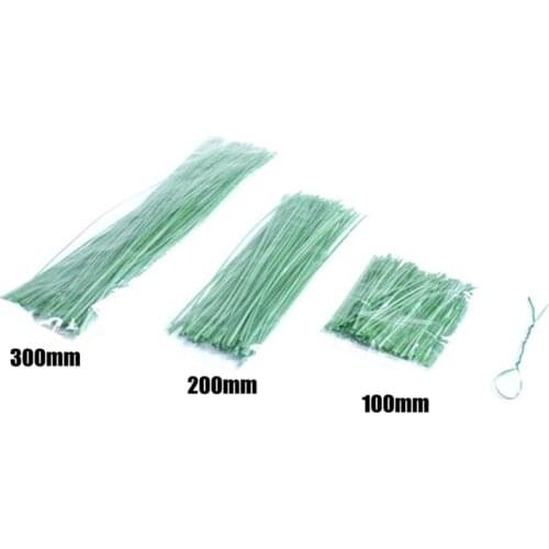 100pcs Green Gardening Vine Climbing Plants Cable Tie Lines Plant Brackets Parts Bonsai Flower Cucumber Grape Rattan Supports