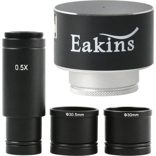 Full HD 16.0MP 1/2.33 Inch TF Video Recorder HDMI USB2.0 Industry Microscope Camera+0.5X C mount Eyepiece Lens + 30mm 30.5mm Ada